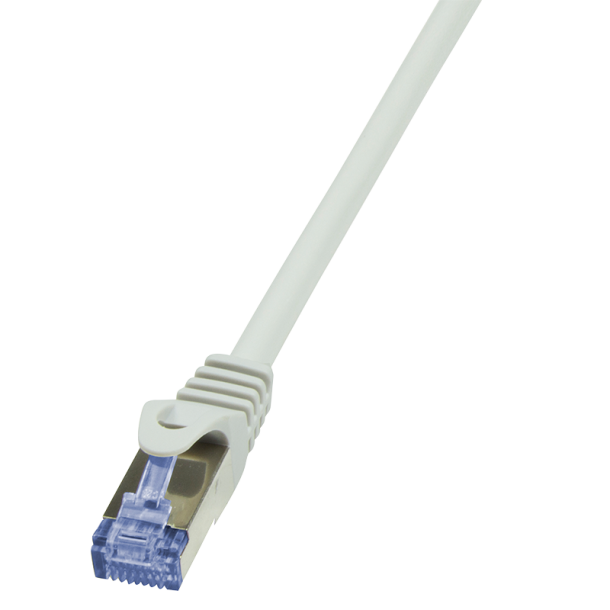 Patch cable Cat.6A 10G S/FTP, PIMF, PrimeLine, grey, 0.25m