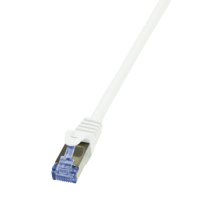 Patch Cable with Cat.7 raw cable, white 5m
