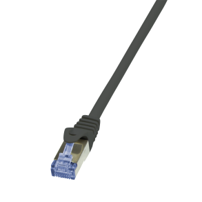 Patch Cable with Cat.7 raw cable, black 30m