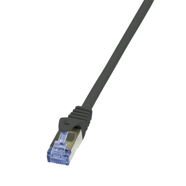 Patch Cable with Cat.7 raw cable, black 50m