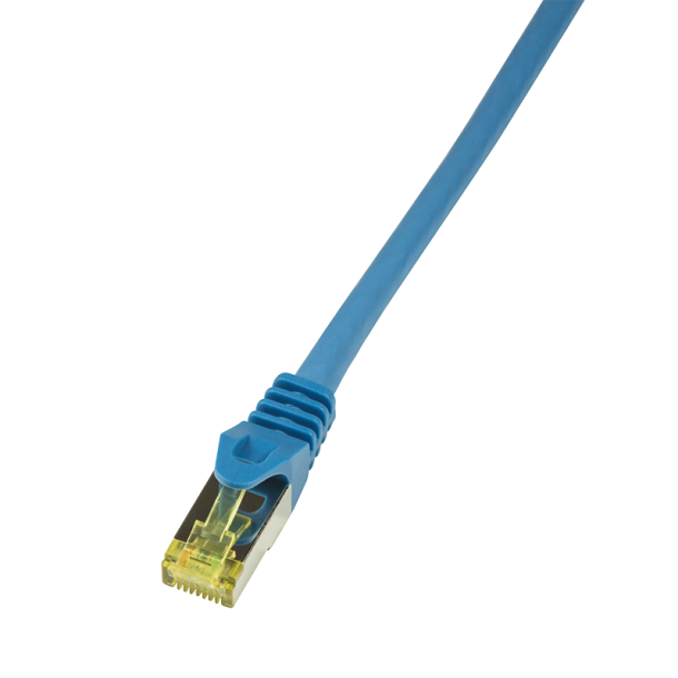 Patch cable Cat.6A, 500 MHz, S/FTP, blue, 10m, GHMT certifie