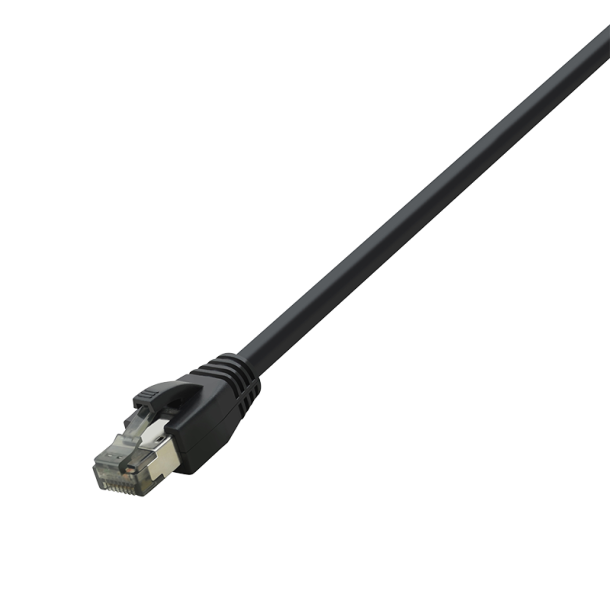 Premium Cat.8.1 patch cable, black, 0,50 m