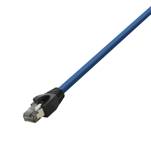 Premium Cat.8.1 patch cable, blue, 0.5m