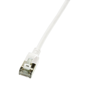 CAT.6A patch cable Ultraflex SlimLine, white, 0.5m
