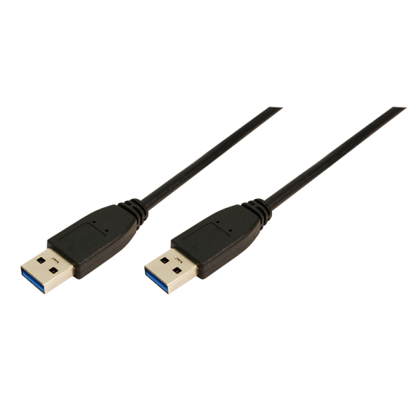 Cable USB 3.0 type A to type A, black, 1m