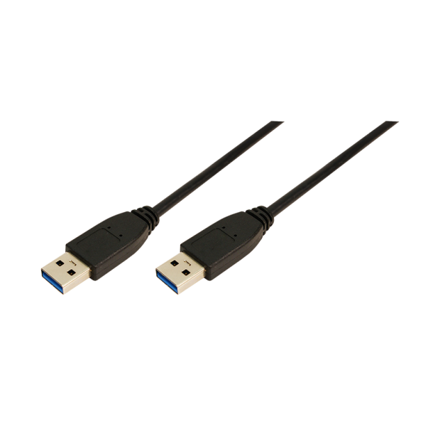 Cable USB 3.0 type A to type A, black, 3m