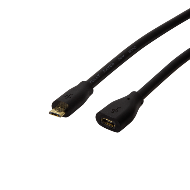 USB 2.0 extension cable, Micro USB, 0.5m