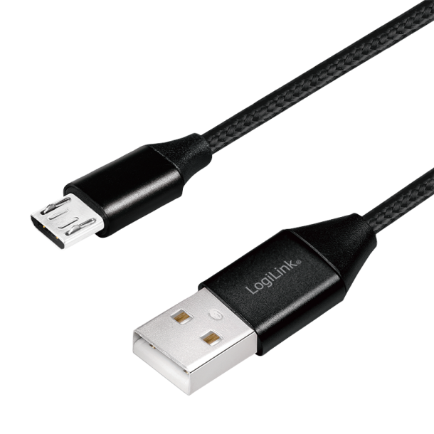 USB-A 2.0 cable to micro-USB male, 0.3m