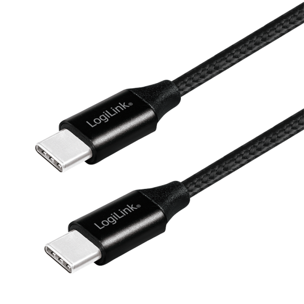 USB 2.0 cable, USB-C to USB-C, black, 1m