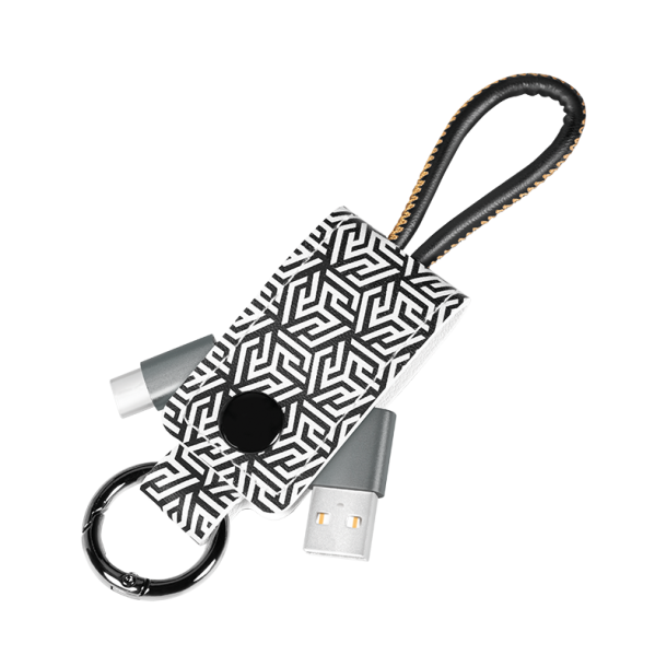 USB-C sync and charging cable with keychain, 0,22m