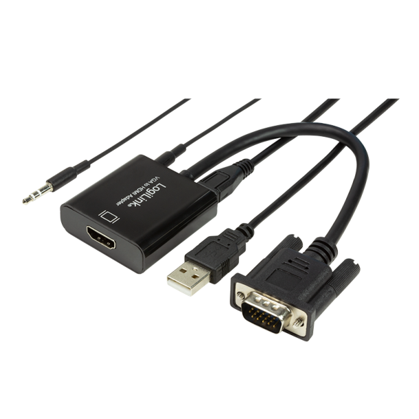 VGA with audio to HDMI converter