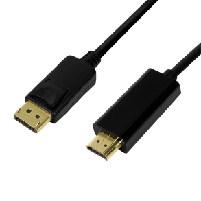 DisplayPort cable, DP 1.2 to HDMI 1.4, black, 3m