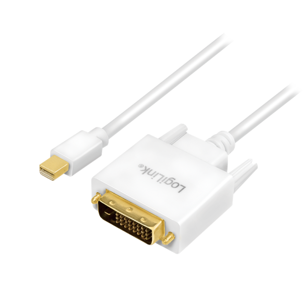 Mini DisplayPort to DVI, white, 3m