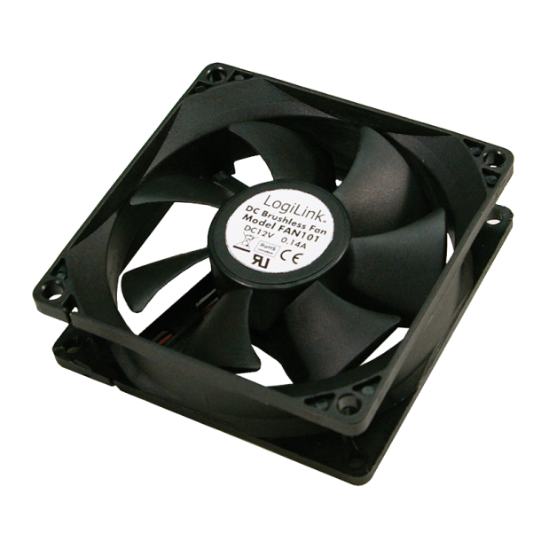 PC case cooler 80 x 80 x 25 mm, black