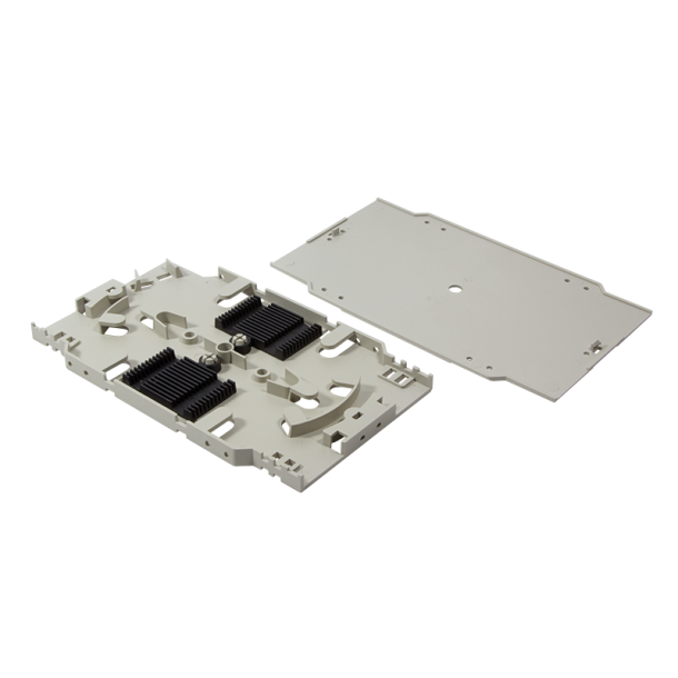 Splice tray for 6/12/24 fiber splices, with 2x12 splice hold