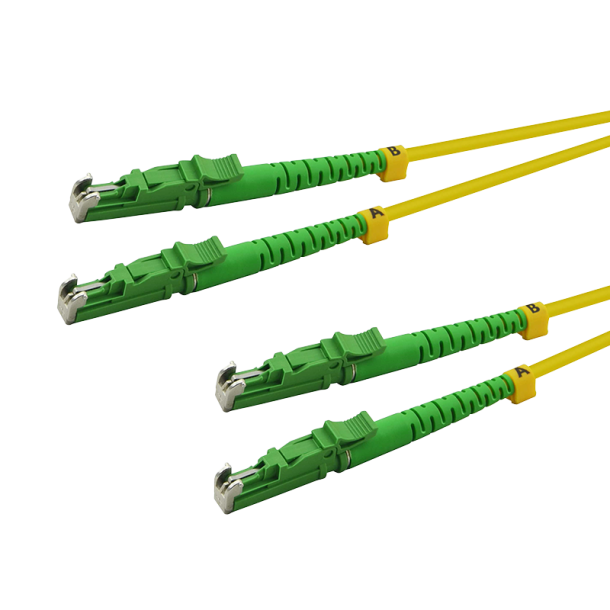 Fiber patch cord OS2 9/125µ Duplex LSH-LSH, APC 8°, 1m