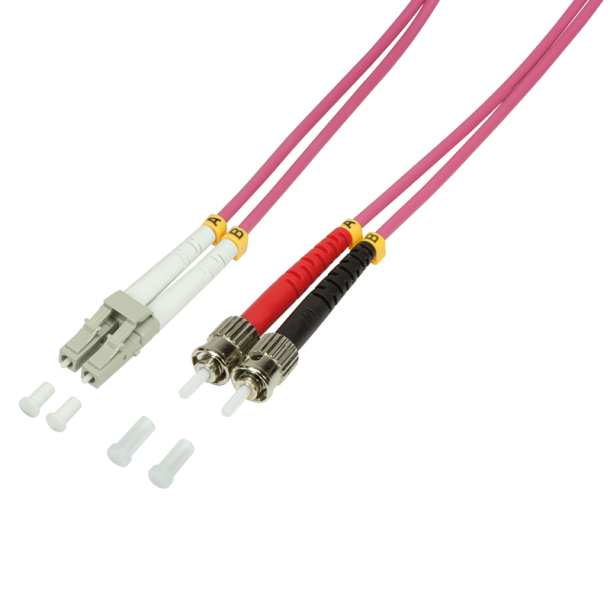 Fiber patch cord OM4 50/125µ LC-ST, 1m