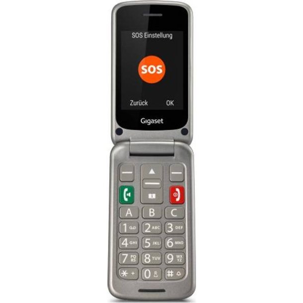 Gigaset GL590 - Funktionstelefon - dual-SIM - RAM 32 MB / Intern hukommelse 32 MB - Titanslv