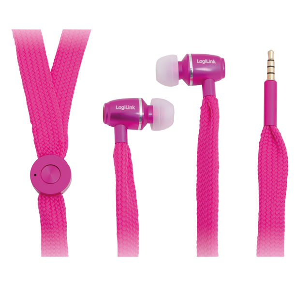 Stereo in-ear headset, pink