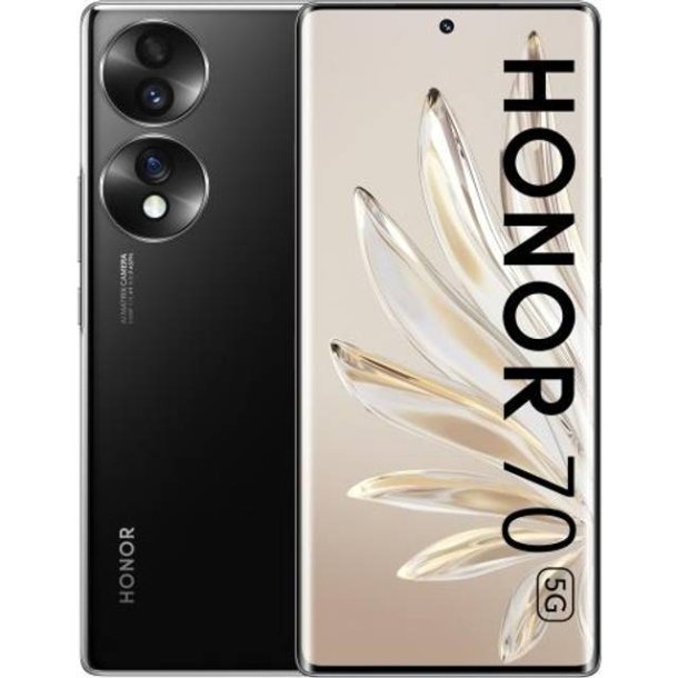  Honor 70 - 5G smartphone - dual-SIM - RAM 8 GB / Intern hukommelse 256 GB - Midnat sort