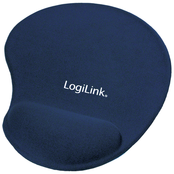 Mousepad with gel wrist rest support, blue