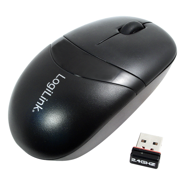 Mouse optical wireless 2.4 GHz with 3 Button, black