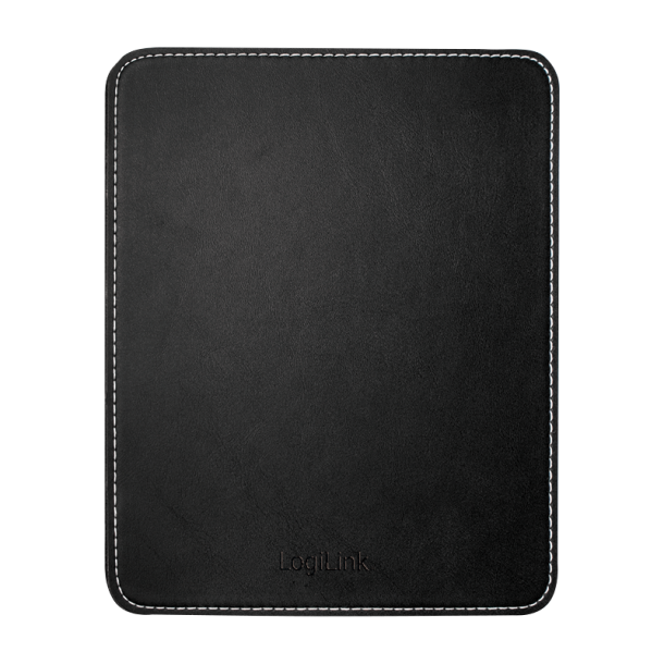 Mousepad in leather design, black