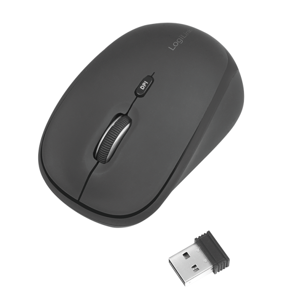 Ergonomic mouse, wireless, 2.4 GHz, 1600 dpi