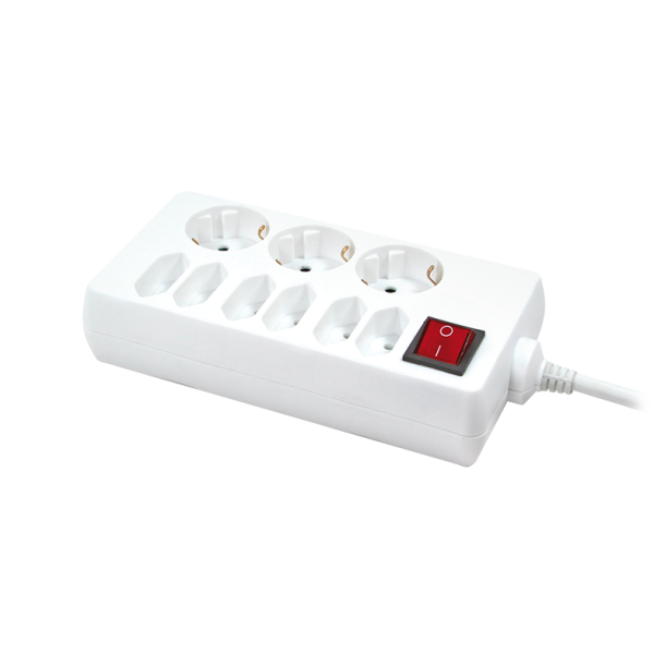 Socket outlet 9-way, 1.5m