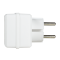 Socket adapter, 4x Euro, 2300W/250V, white