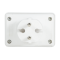 Socket adapter, 4x Euro, 2300W/250V, white