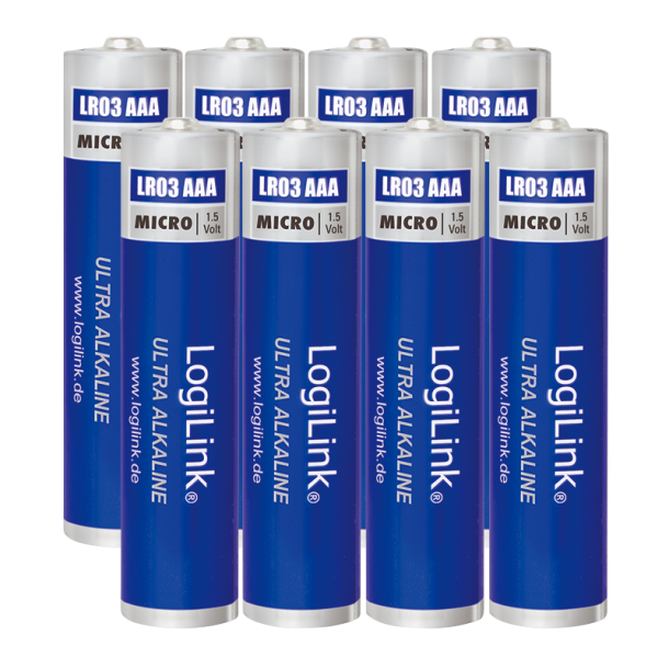 Ultra Power AAA alkaline batteries, LR03, Micro, 1.5V, 8pcs