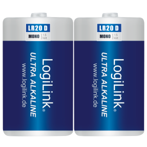 Ultra Power LR20 alkaline batteries, Mono, 1.5V, 2pcs