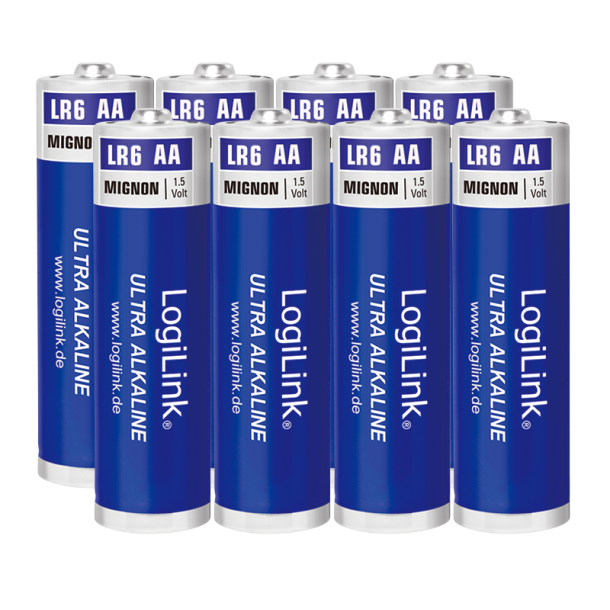 Ultra Power AA alkaline batteries, LR6, Mignon, 1.5V, 8pcs