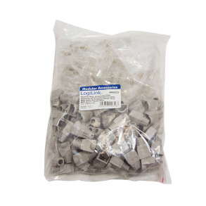 Plug connector Cat.6 RJ45 100pcs. set, unshielded, grey