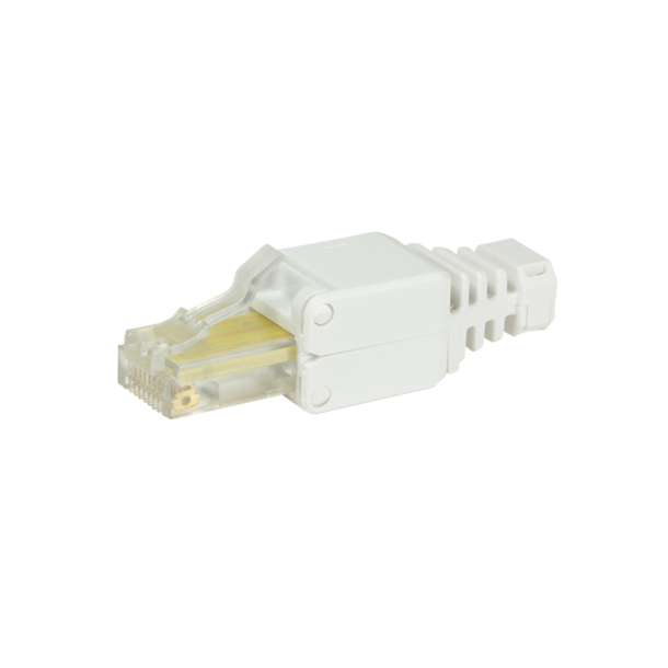 Network modular plug RJ45 UTP Cat.5e, toolless type