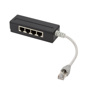 5 Port RJ45 splitter, shielded, with 15 cm cable