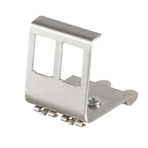 DIN-Rail adapter for 2x RJ45 keystone module, metal