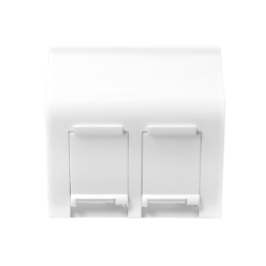 Face plate 45° type, 45 x 45 mm, 2 port, white