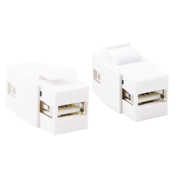 Keystone inline coupler USB 2.0, snap-in mounting