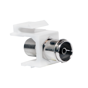 Keystone inline coupler IEC female > F-Type female