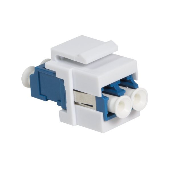 Keystone inline coupler LC Duplex Singlemode, blue/white