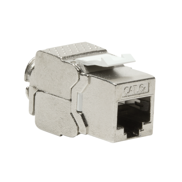 Keystone jack RJ45 Cat.6A, shielded, tool free, 16 mm width