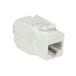 Keystone jack RJ45 Cat.6A 10G unshielded 180° tool free slim