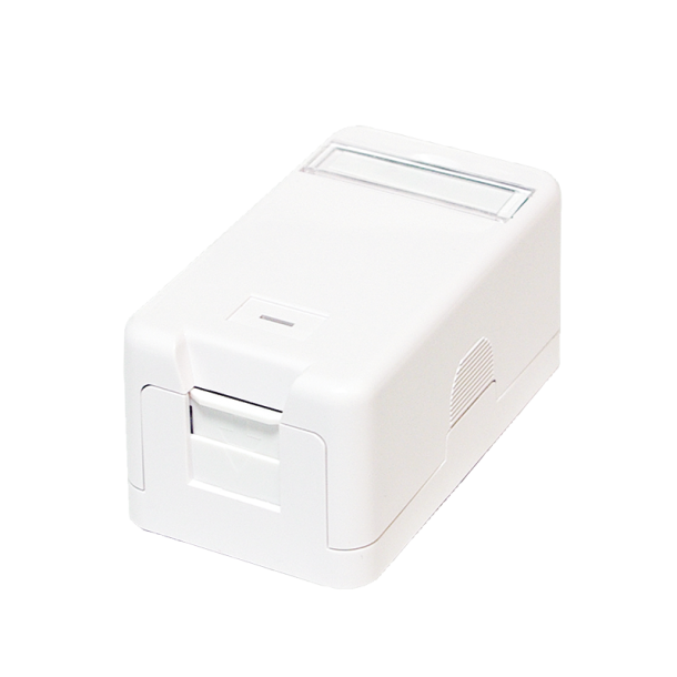 Keystone surface mounted box 1 port UTP, white