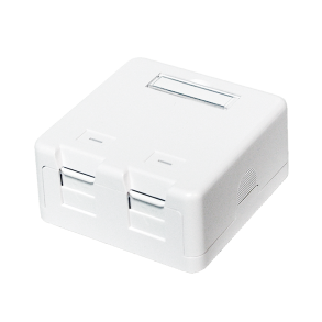 Keystone surface mounted box 2 port UTP, white
