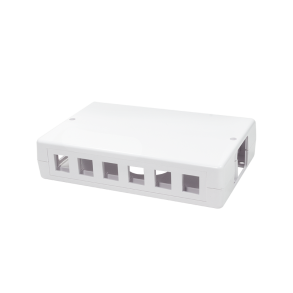Keystone surface mounted box 12 port UTP, white