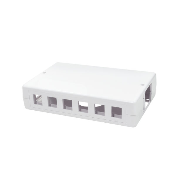 Keystone surface mounted box 12 port UTP, white