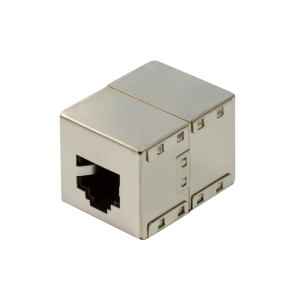 Inline coupler Cat.6 RJ45, shielded, metal housing
