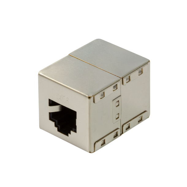 Inline coupler Cat.6 RJ45, shielded, metal housing